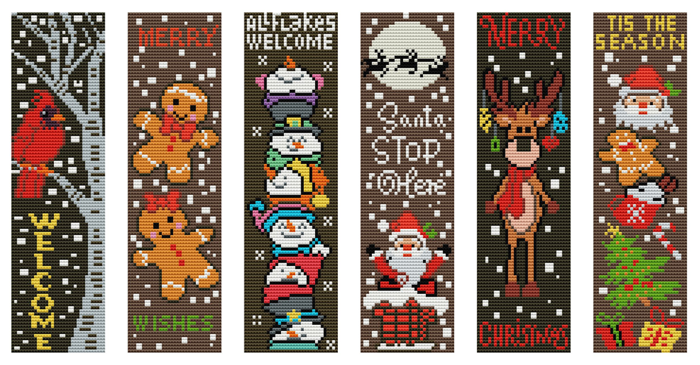14 Count Aida Cross Stitch Bookmark Kit by Wizardi F07AM12-17-SQ008