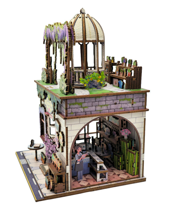 Wisteria Vine Flower Shop Wooden Miniature Dollhouse Kit F07AM15-1-68075