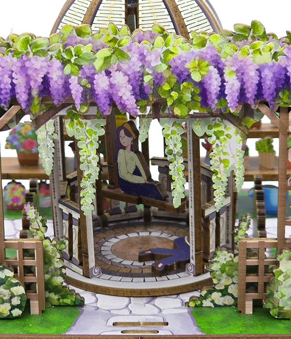 Wisteria Vine Flower Shop Wooden Miniature Dollhouse Kit F07AM15-1-68075