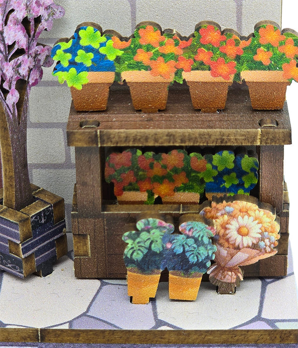 Wisteria Vine Flower Shop Wooden Miniature Dollhouse Kit F07AM15-1-68075