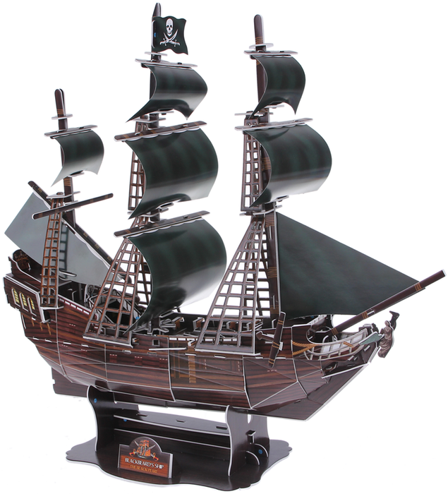 Blackbeard's Ship Paper Model Kit F07AM15-10-568-10