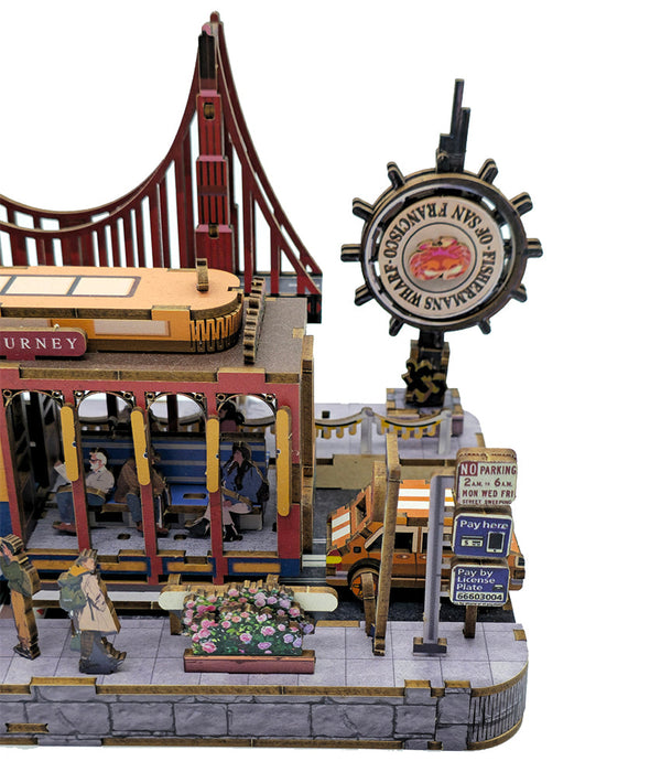 Dangdang Car Wooden Miniature Dollhouse Kit F07AM15-2-68084