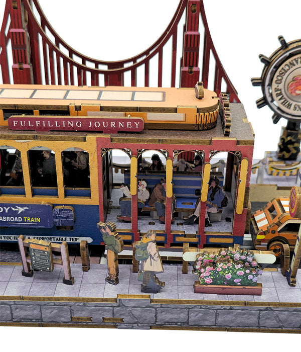 Dangdang Car Wooden Miniature Dollhouse Kit F07AM15-2-68084