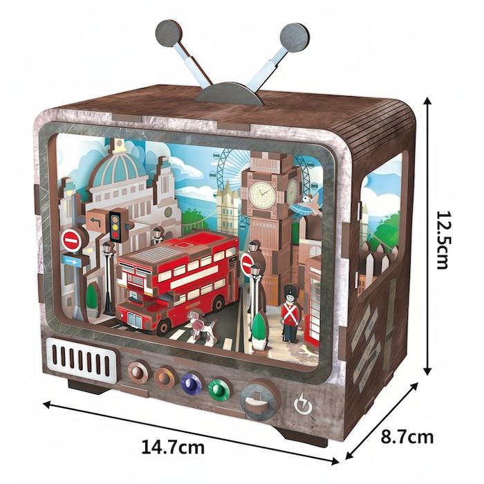 London Streets Wooden Miniature Dollhouse Kit F07AM15-5-68064
