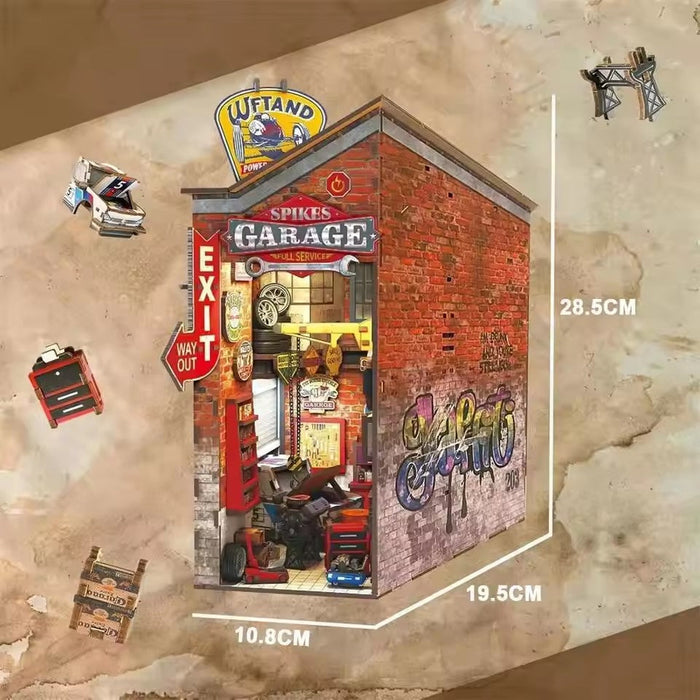 Spike's Garage Wooden Book Nook Kit F07AM15-8-68048