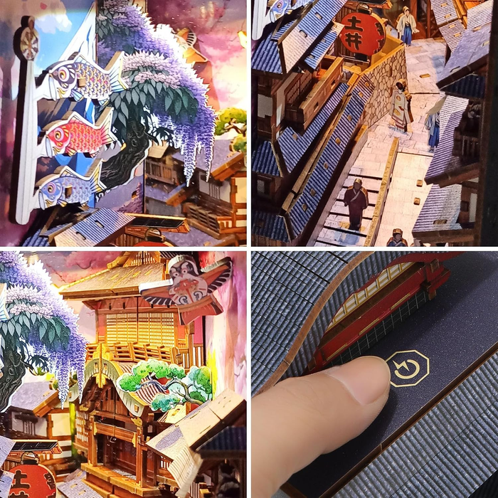 Edo Sakura Journey Wooden Book Nook Kit F07AM15-8-68049