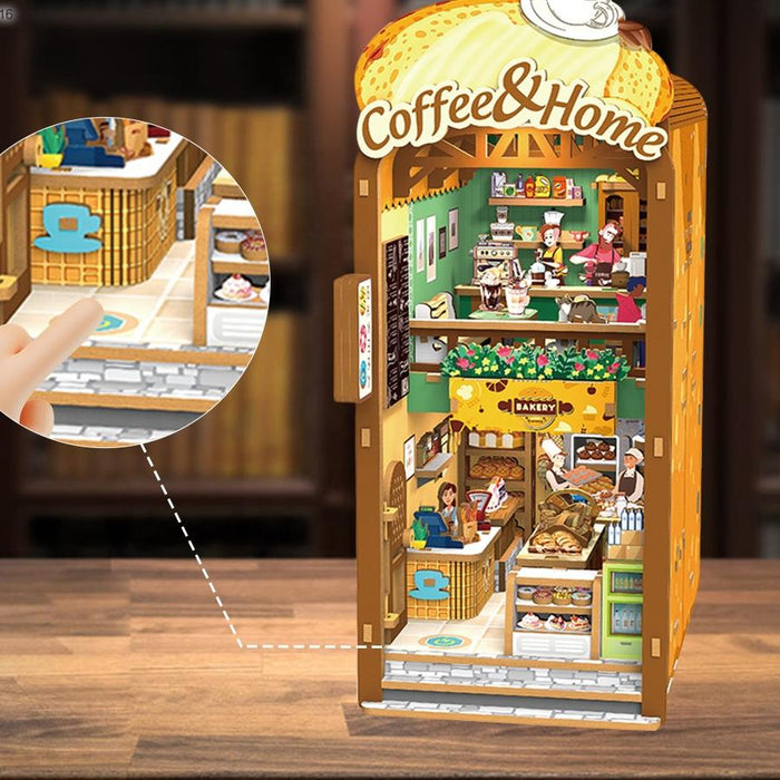 Coffee & Home Wooden Book Nook Kit F07AM15-8-68061