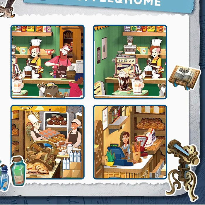 Coffee & Home Wooden Book Nook Kit F07AM15-8-68061