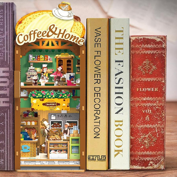 Coffee & Home Wooden Book Nook Kit F07AM15-8-68061