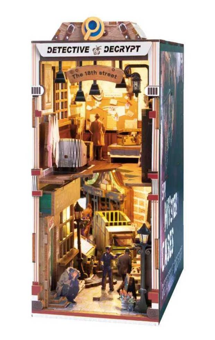 Detective Decrypt Wooden Book Nook Kit F07AM15-8-68062