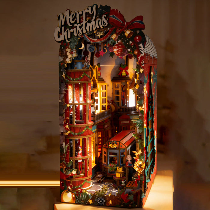 Christmas Wooden Book Nook Kit F07AM15-8-68099