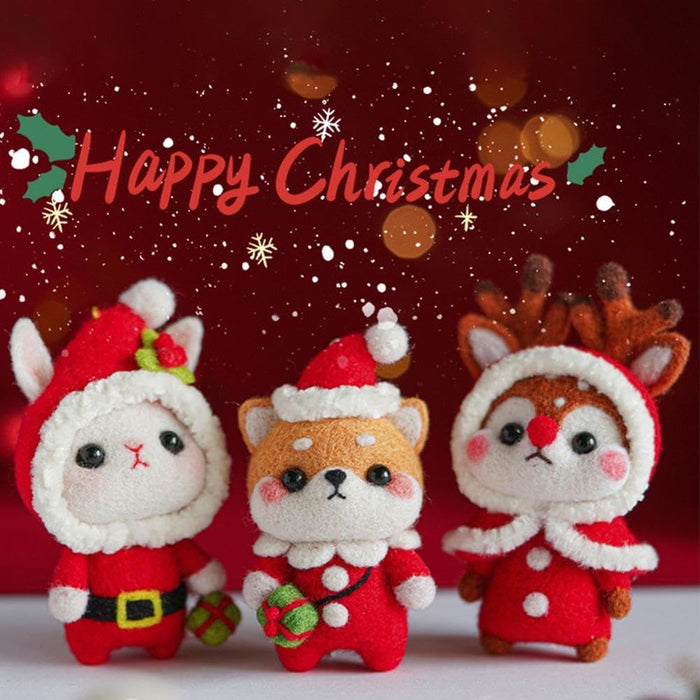 Christmas Bunny Needle Felting Kit F07AM3-156