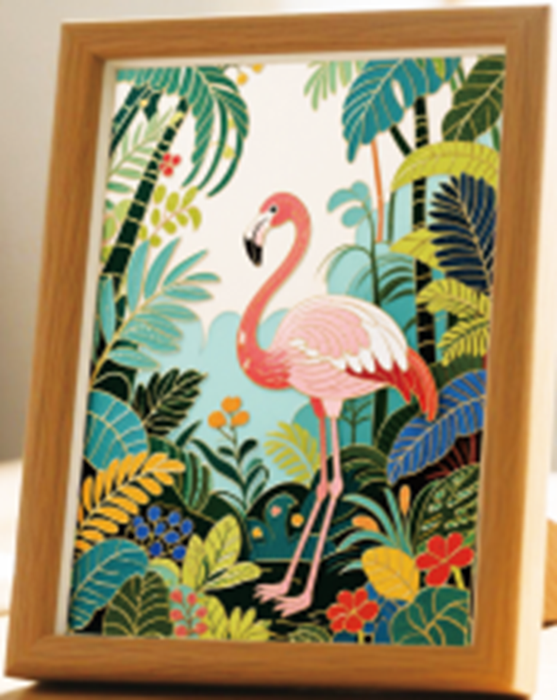 Pink Flamingo Cloisonne Art Kit F07AM3-19-10