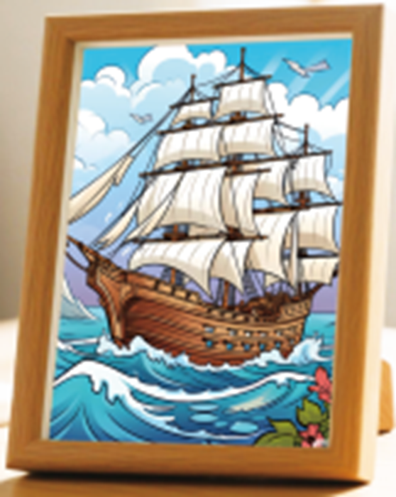Sailing Ship Cloisonne Art Kit F07AM3-19-13