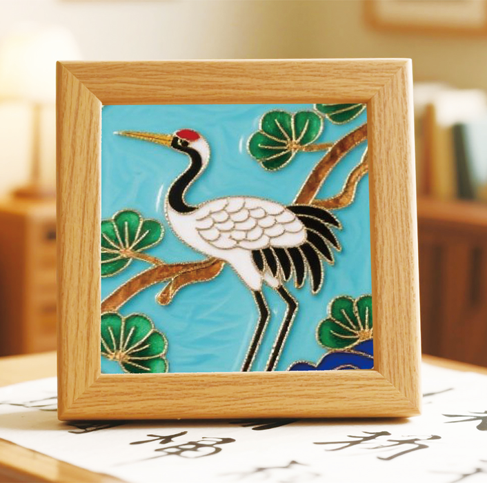 Red-crowned and Pine Tree Cloisonne Art Kit F07AM3-21-10