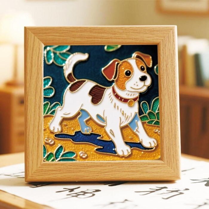 Jack Russell Terrier Cloisonne Art Kit F07AM3-21-8