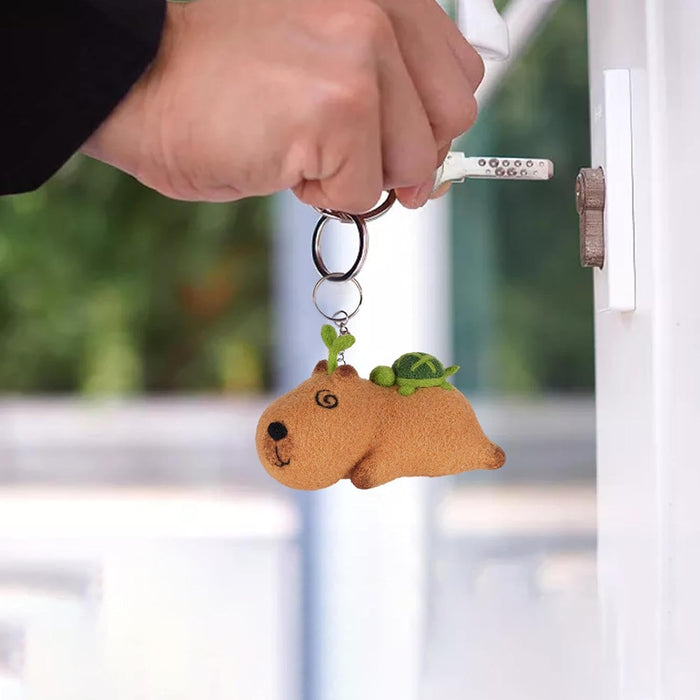 Capybara with Turtle Needle Felting Kit F07AM3-496