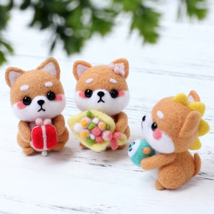 Bouquet Puppy Needle Felting Kit F07AM3-58