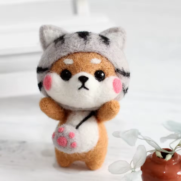 Tiger Shiba Inu Needle Felting Kit F07AM3-5