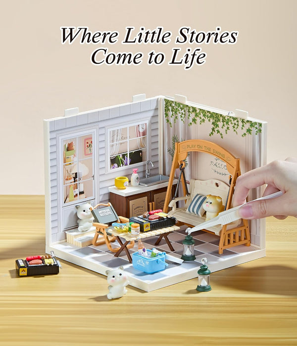 Summer Courtyard Miniature Dollhouse Kit F07AM7-10-8010