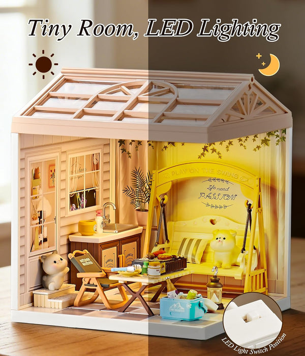 Summer Courtyard Miniature Dollhouse Kit F07AM7-10-8010