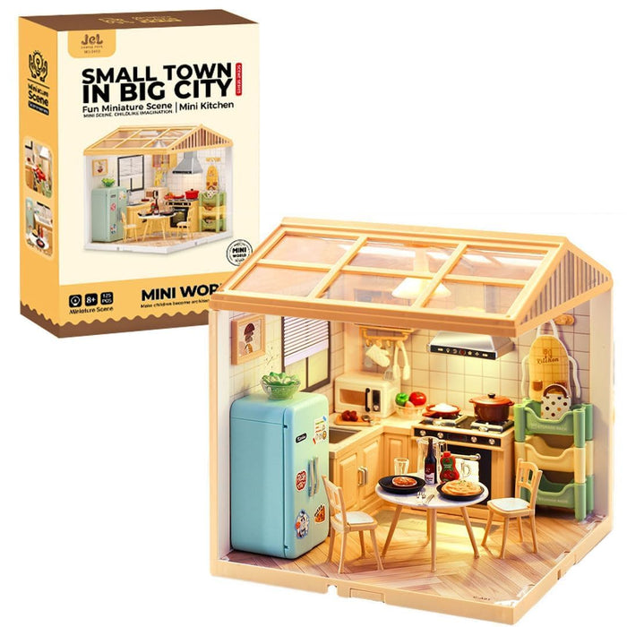 Mini Kitchen Miniature Dollhouse Kit F07AM7-11-0410