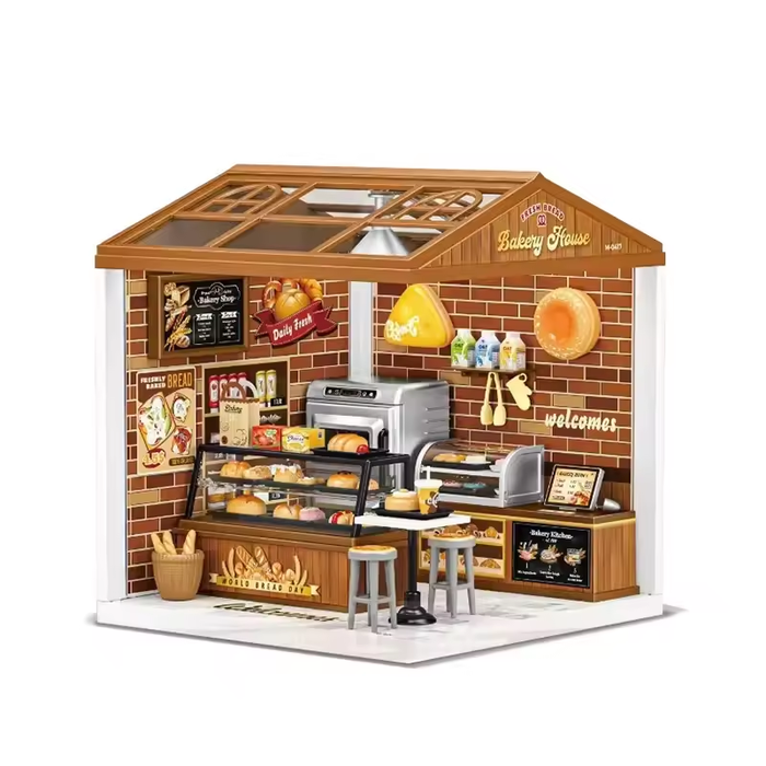 Bakery House Miniature Dollhouse Kit F07AM7-17-0417