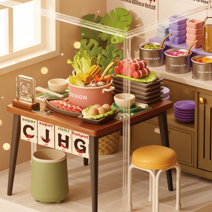 Hotpot Shop Miniature Dollhouse Kit F07AM7-22-8035