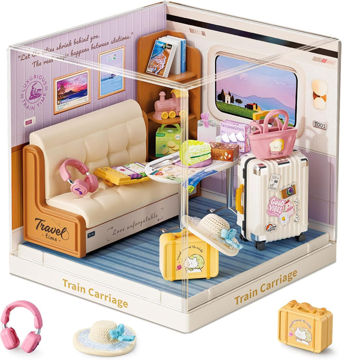 Train Carriage Miniature Dollhouse Kit F07AM7-23-8036