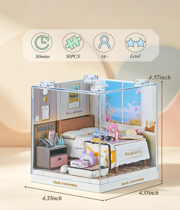 Book a Homestay Miniature Dollhouse Kit F07AM7-24-8038