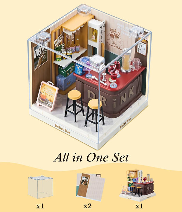 Relax Bar Miniature Dollhouse Kit F07AM7-25-8039