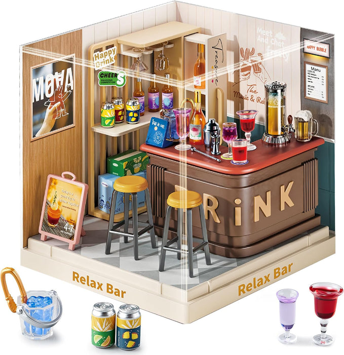 Relax Bar Miniature Dollhouse Kit F07AM7-25-8039