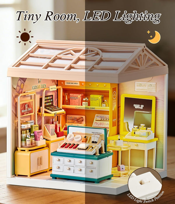 Makeup Shop Miniature Dollhouse Kit F07AM7-3-8003