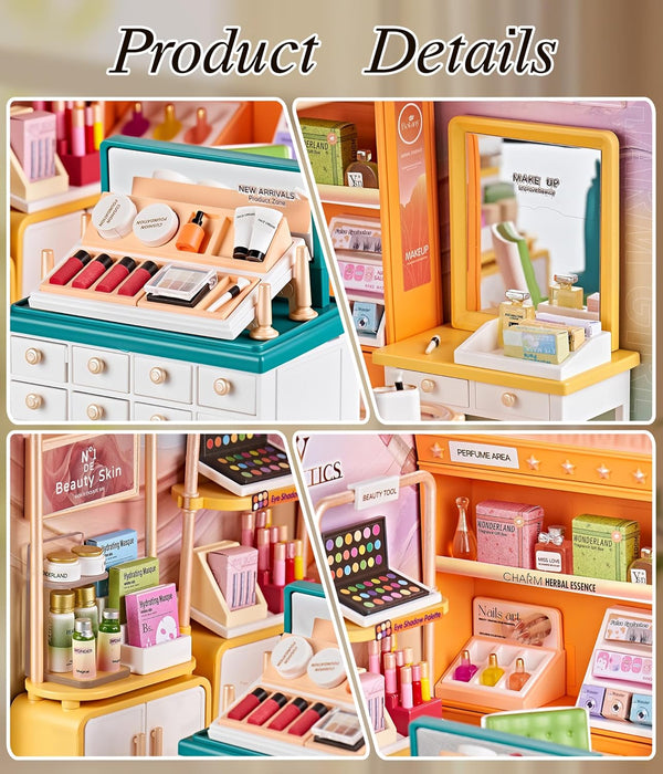 Makeup Shop Miniature Dollhouse Kit F07AM7-3-8003