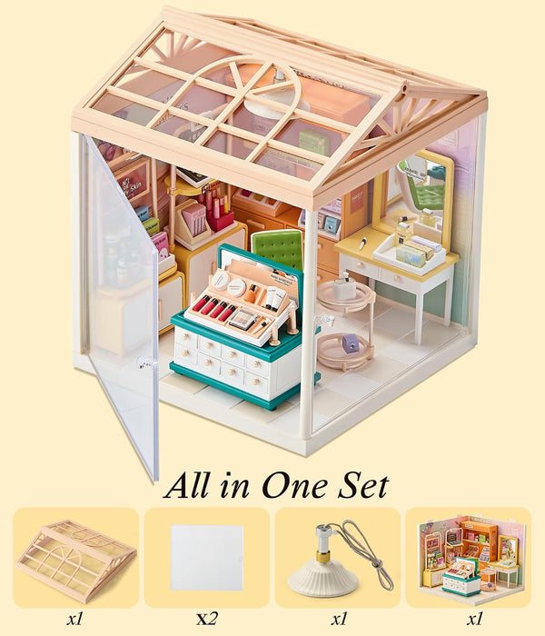Makeup Shop Miniature Dollhouse Kit F07AM7-3-8003
