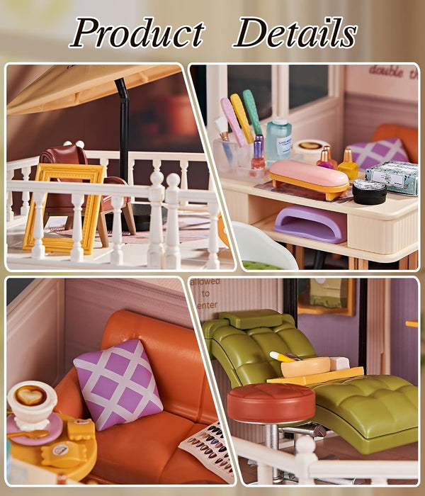 Loft Beauty Salon Miniature Dollhouse Kit F07AM7-33-8014