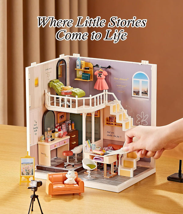 Loft Beauty Salon Miniature Dollhouse Kit F07AM7-33-8014