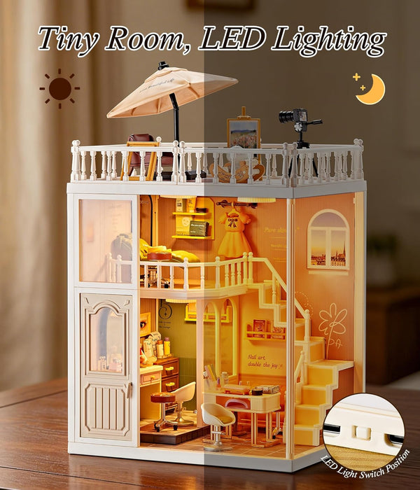 Loft Beauty Salon Miniature Dollhouse Kit F07AM7-33-8014