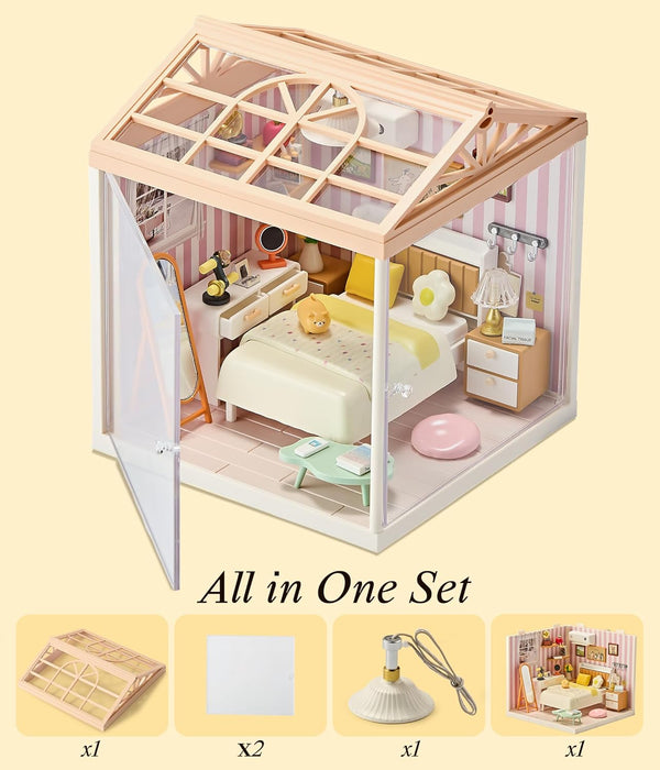 Bedroom Miniature Dollhouse Kit F07AM7-4-8004