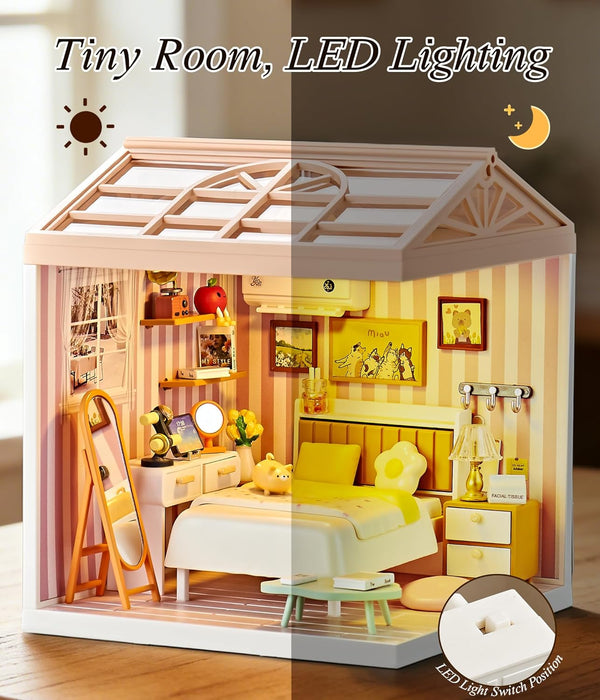 Bedroom Miniature Dollhouse Kit F07AM7-4-8004