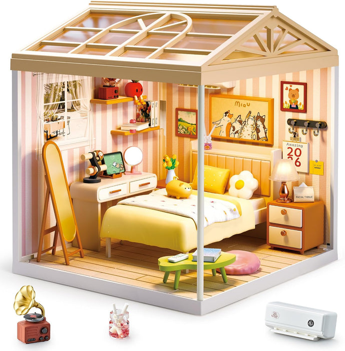 Bedroom Miniature Dollhouse Kit F07AM7-4-8004