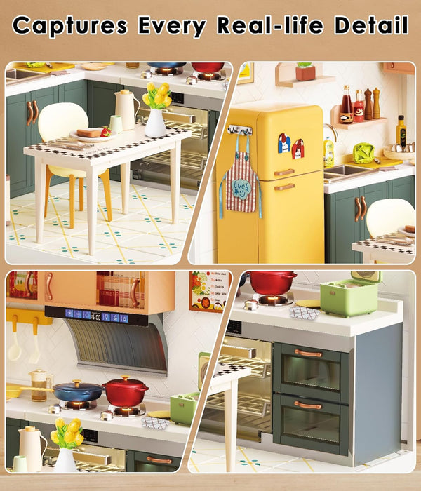 Kitchen Miniature Dollhouse Kit F07AM7-5-8005