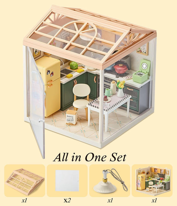 Kitchen Miniature Dollhouse Kit F07AM7-5-8005