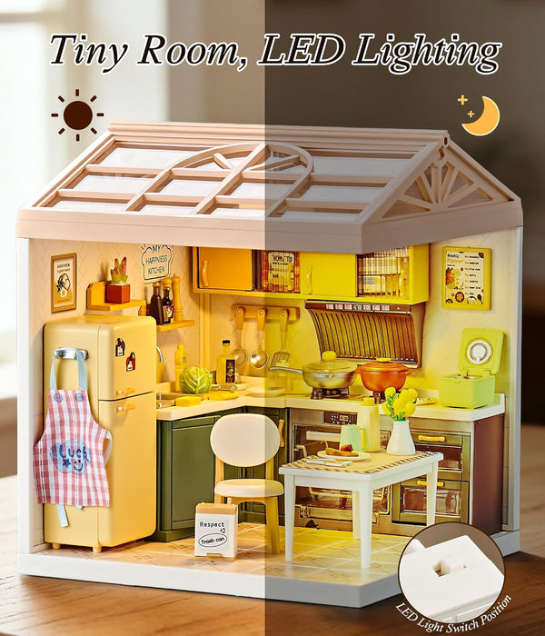 Kitchen Miniature Dollhouse Kit F07AM7-5-8005