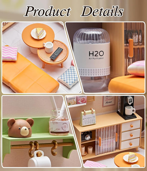 Livingroom Miniature Dollhouse Kit F07AM7-6-8006