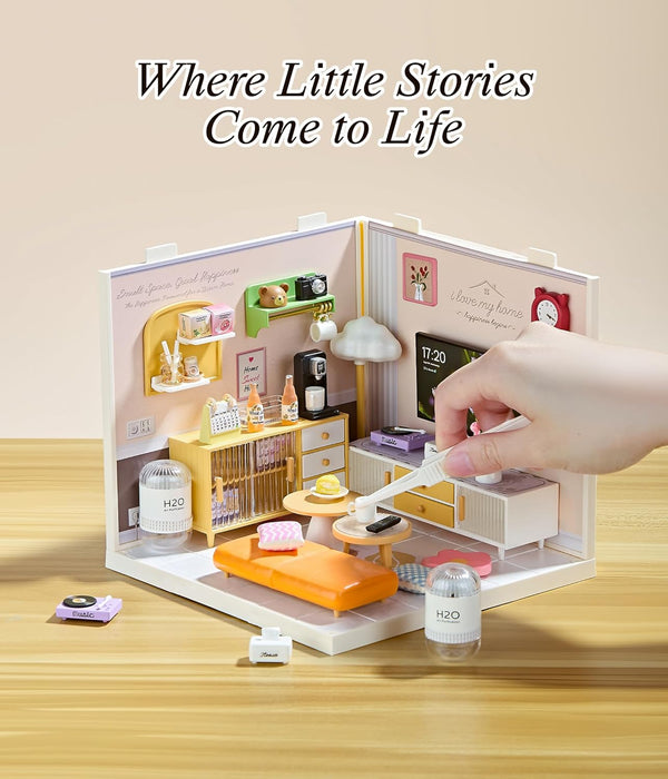 Livingroom Miniature Dollhouse Kit F07AM7-6-8006