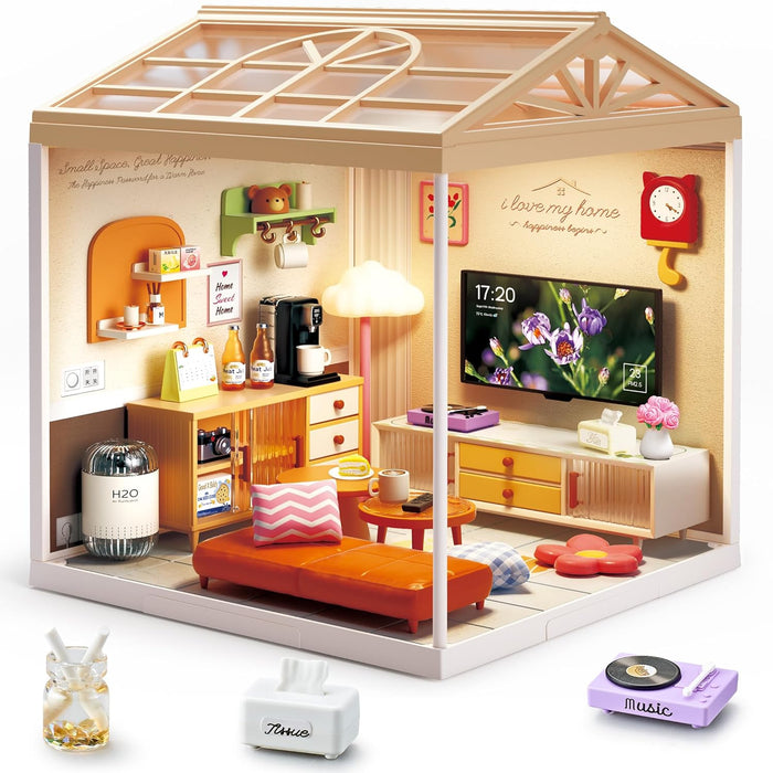 Livingroom Miniature Dollhouse Kit F07AM7-6-8006