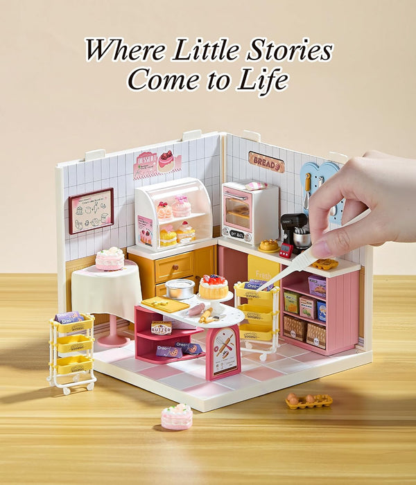 Bakery Shop Miniature Dollhouse Kit F07AM7-8-8008