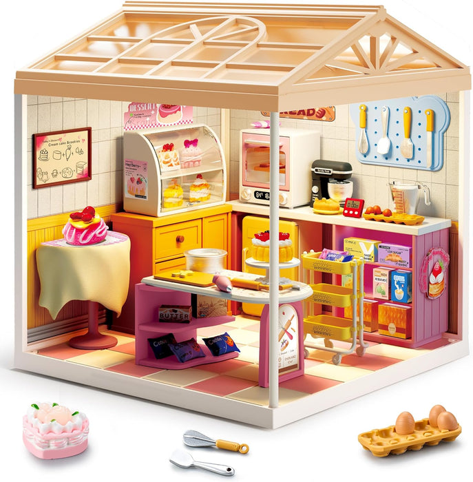 Bakery Shop Miniature Dollhouse Kit F07AM7-8-8008