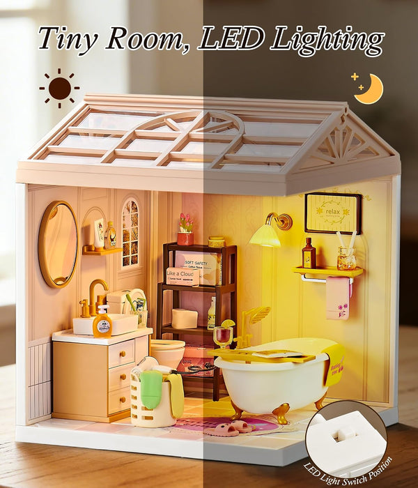 Bathroom Miniature Dollhouse Kit F07AM7-9-8009